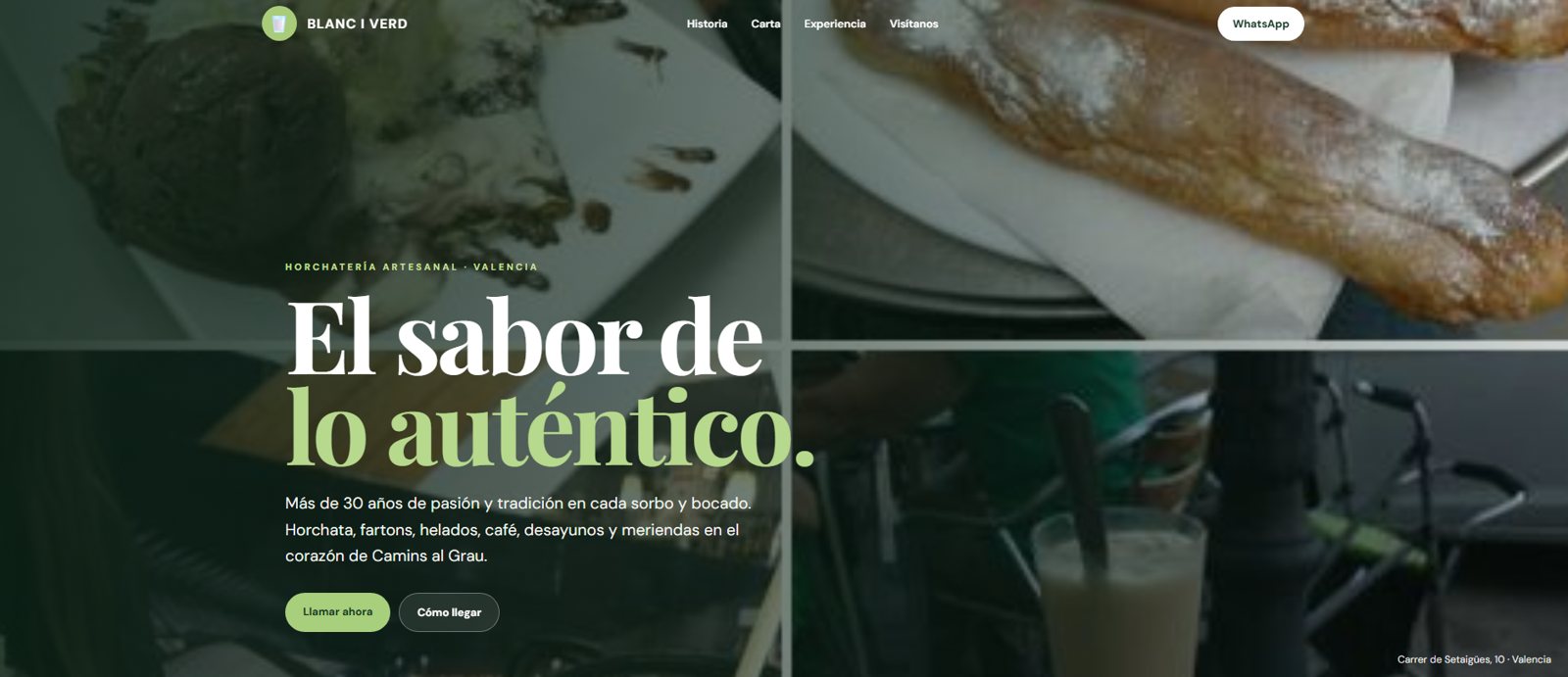 Web de Blanc i Verd creada por AG Digital Studio